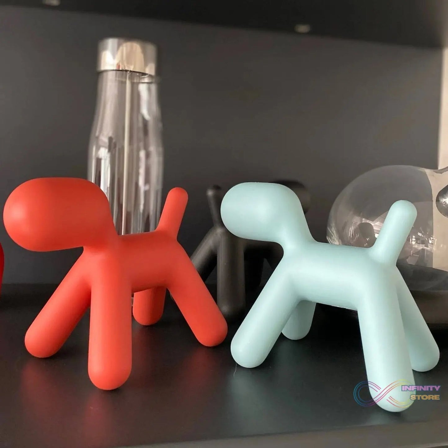 Plastic Cute Animal Puppy Chair,Creative Dog Low Footstool,Cartoon Foot Rest Stool for Bedroom Living Room Entrance Gift (1 Pc) - infinityexculsivestore.com