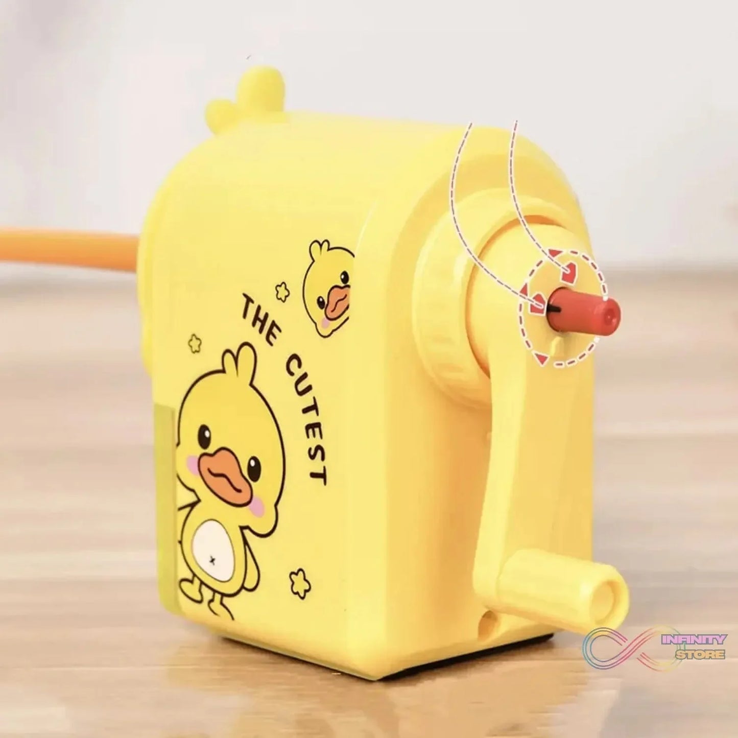 Plastic Cutest Duck Pencil Sharpener (1 Pc) - infinityexculsivestore.com