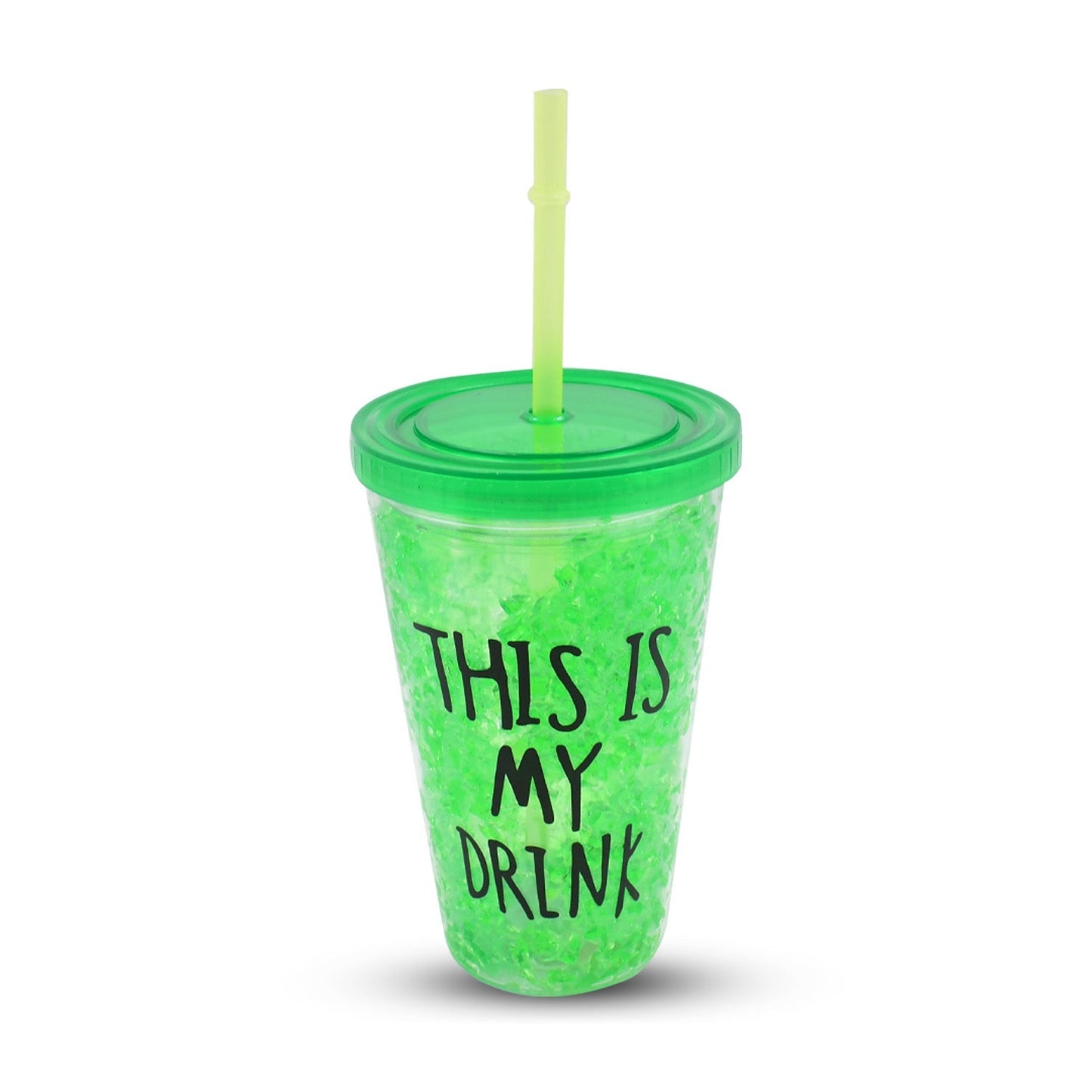 Plastic Drink Cup, Tea Coffee Tumbler with Lid and Straw (1 Pc) - infinityexculsivestore.com