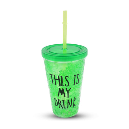 Plastic Drink Cup, Tea Coffee Tumbler with Lid and Straw (1 Pc) - infinityexculsivestore.com