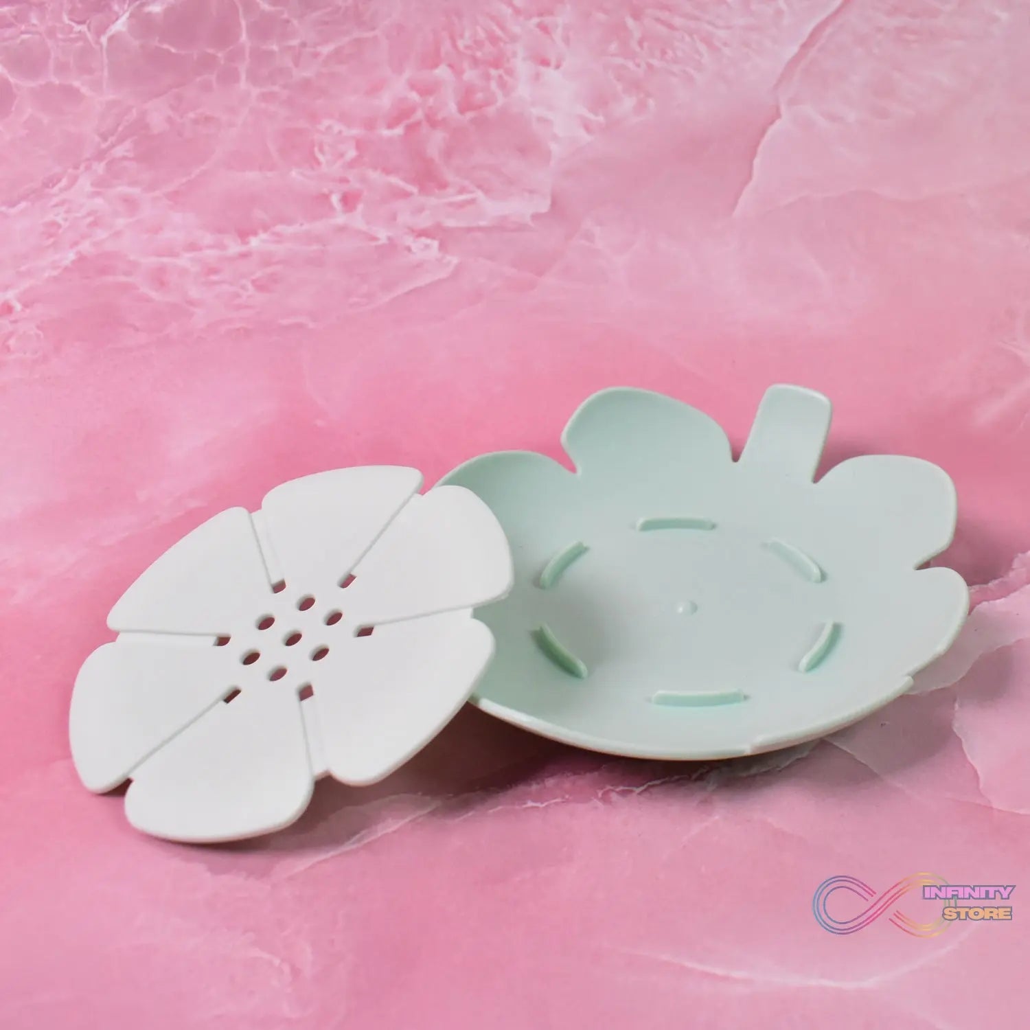 Plastic Flowers Soap Dish Bathroom Accessories Set Shower Gift (1 Pc) - infinityexculsivestore.com
