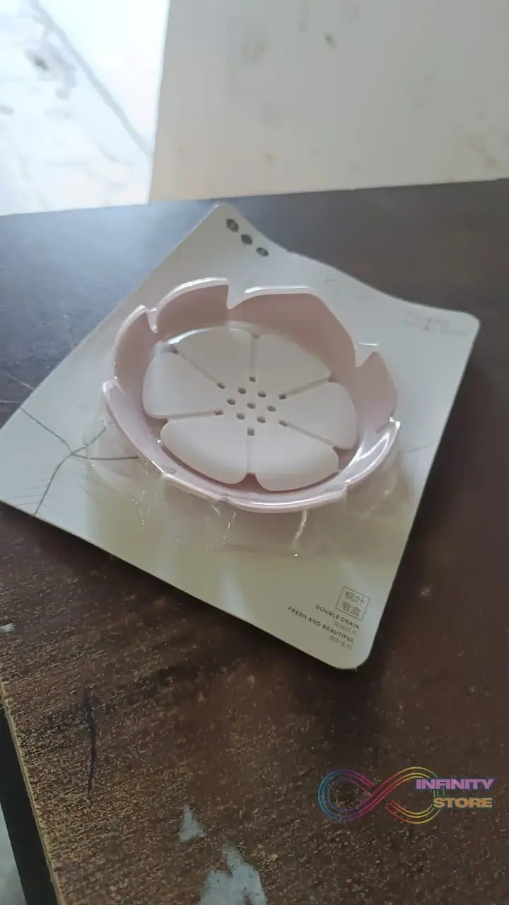 Plastic Flowers Soap Dish Bathroom Accessories Set Shower Gift (1 Pc) - infinityexculsivestore.com
