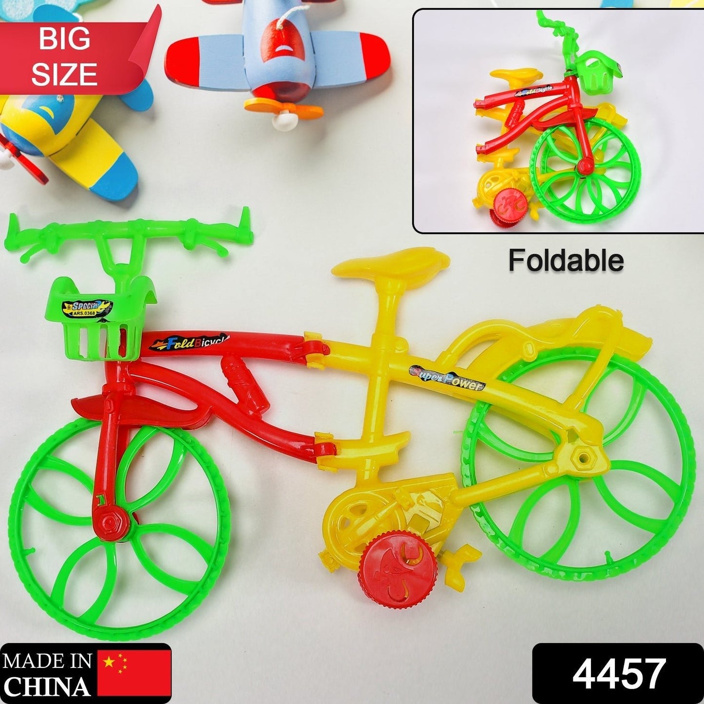 Plastic Foldable Kids Bicycle Toy - infinityexculsivestore.com