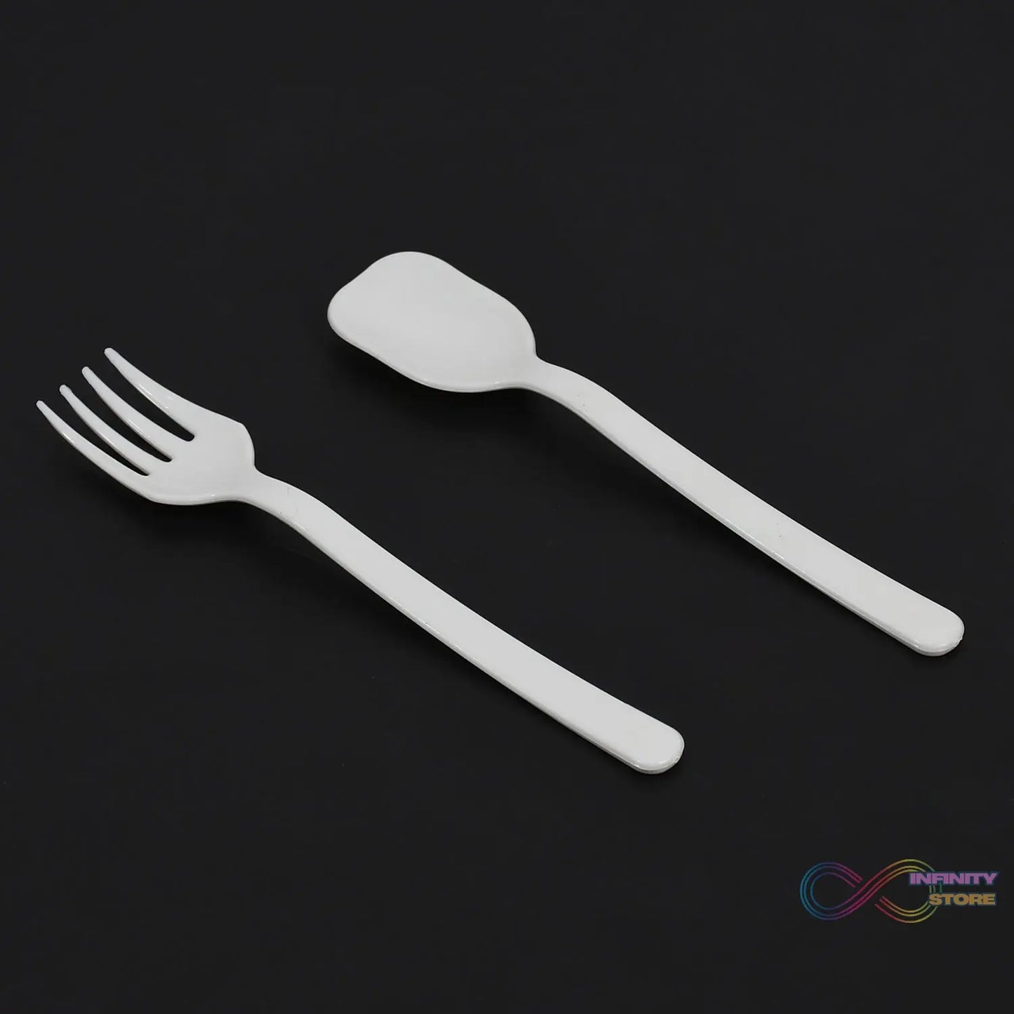 Plastic cutlery set for parties and catering