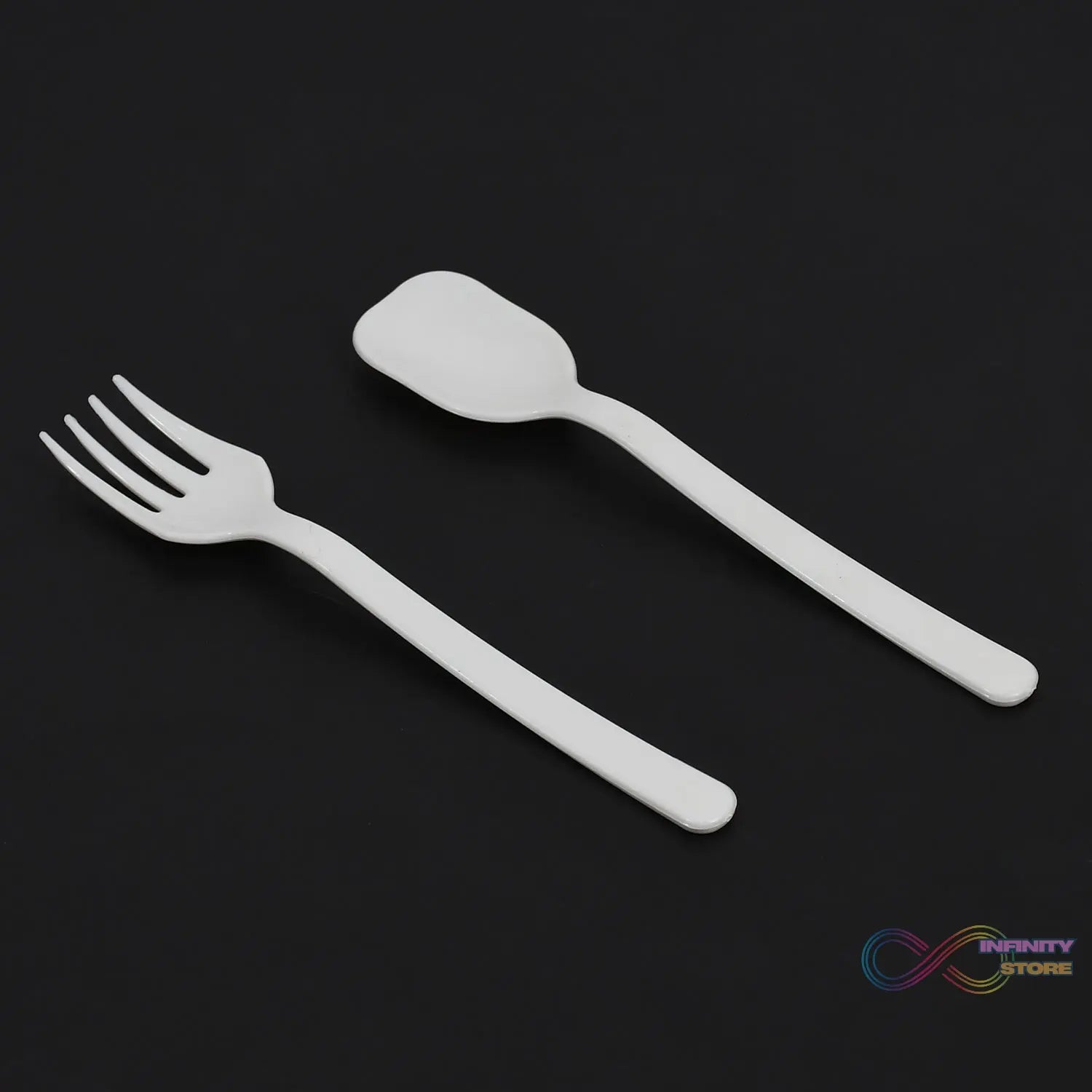Plastic cutlery set for parties and catering