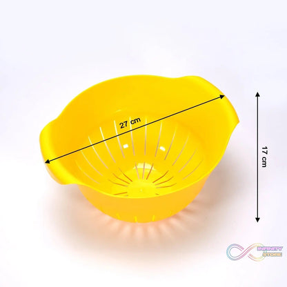 Plastic Fruits Vegetable Noodles Pasta Washing Bowl & Strainer - infinityexculsivestore.com