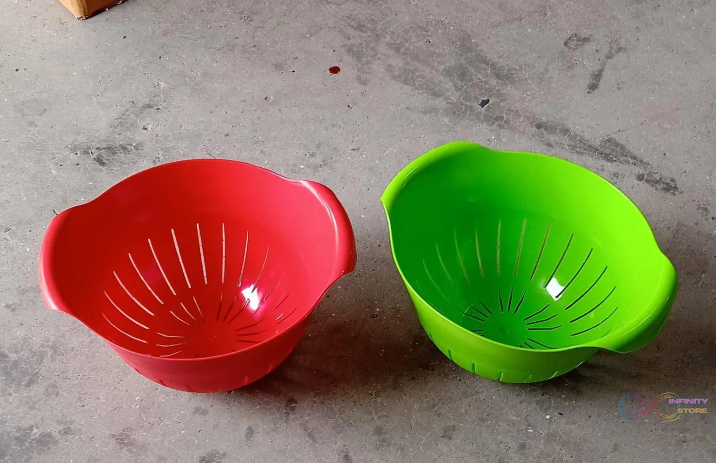 Plastic Fruits Vegetable Noodles Pasta Washing Bowl & Strainer - infinityexculsivestore.com