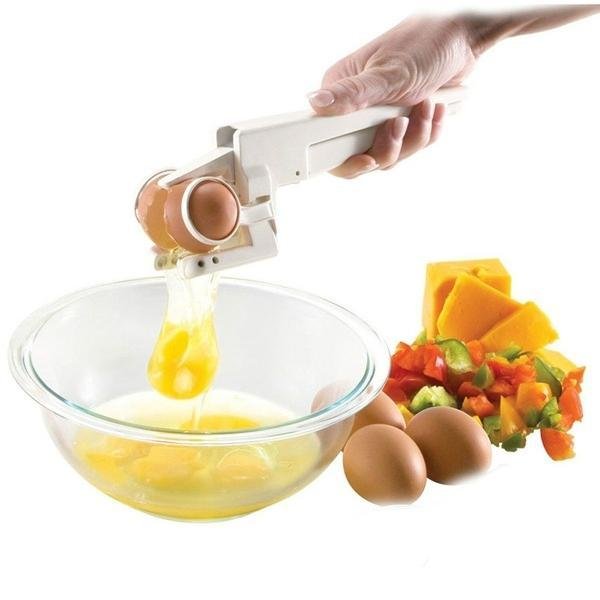 Plastic Handheld Egg Cracker with Separator - infinityexculsivestore.com