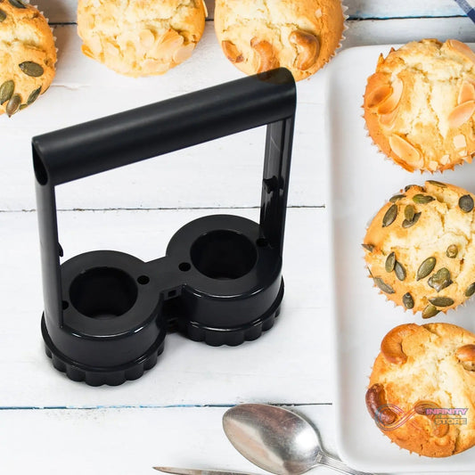 Plastic Handle Fancy Scalloped Edge Shape Cookie Cutter Biscuit Mold Cake Decoration Tools - infinityexculsivestore.com