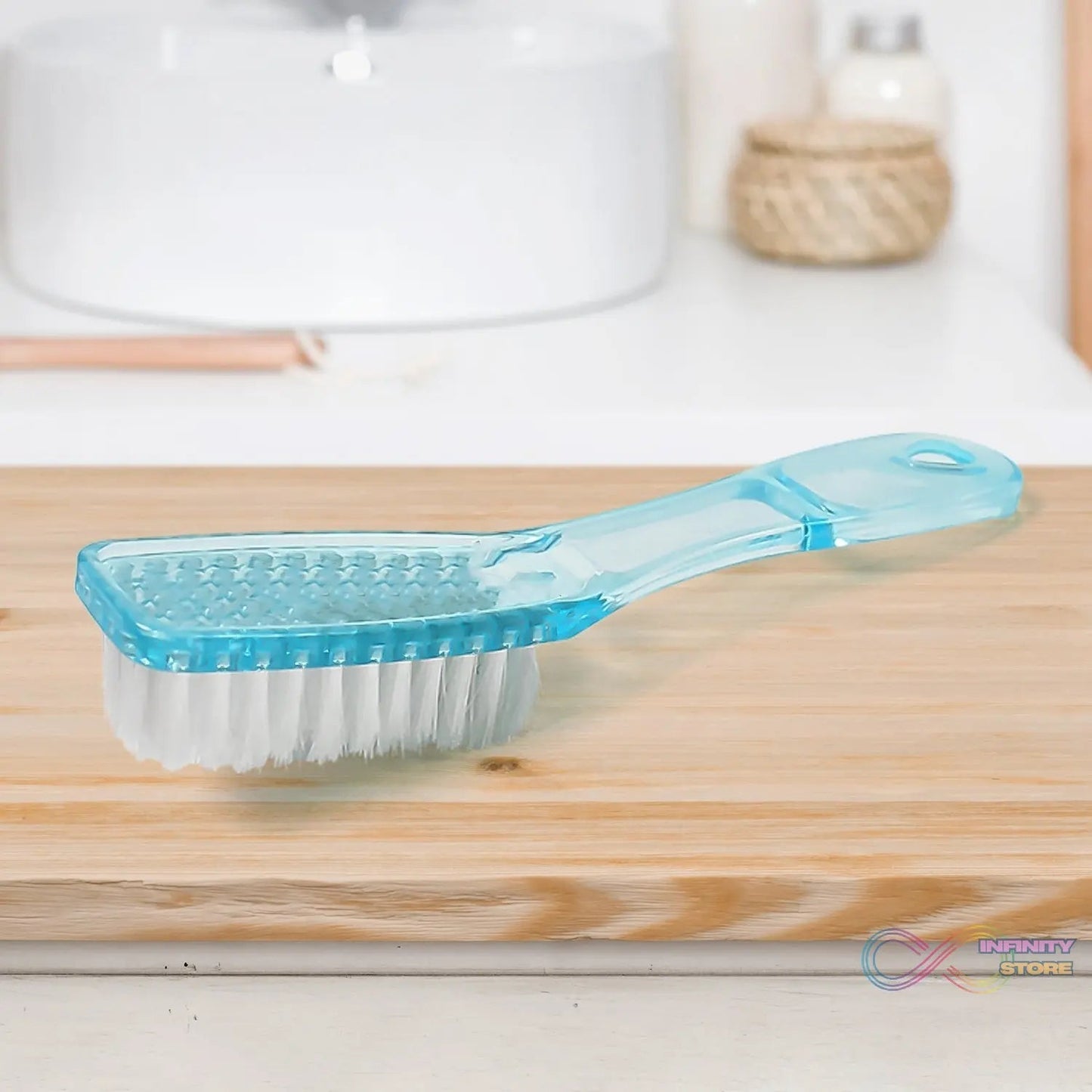 Plastic Handle Shoes Clothes Scrubbing Brush (1 Pc / Mix Color / 19 Cm) - infinityexculsivestore.com