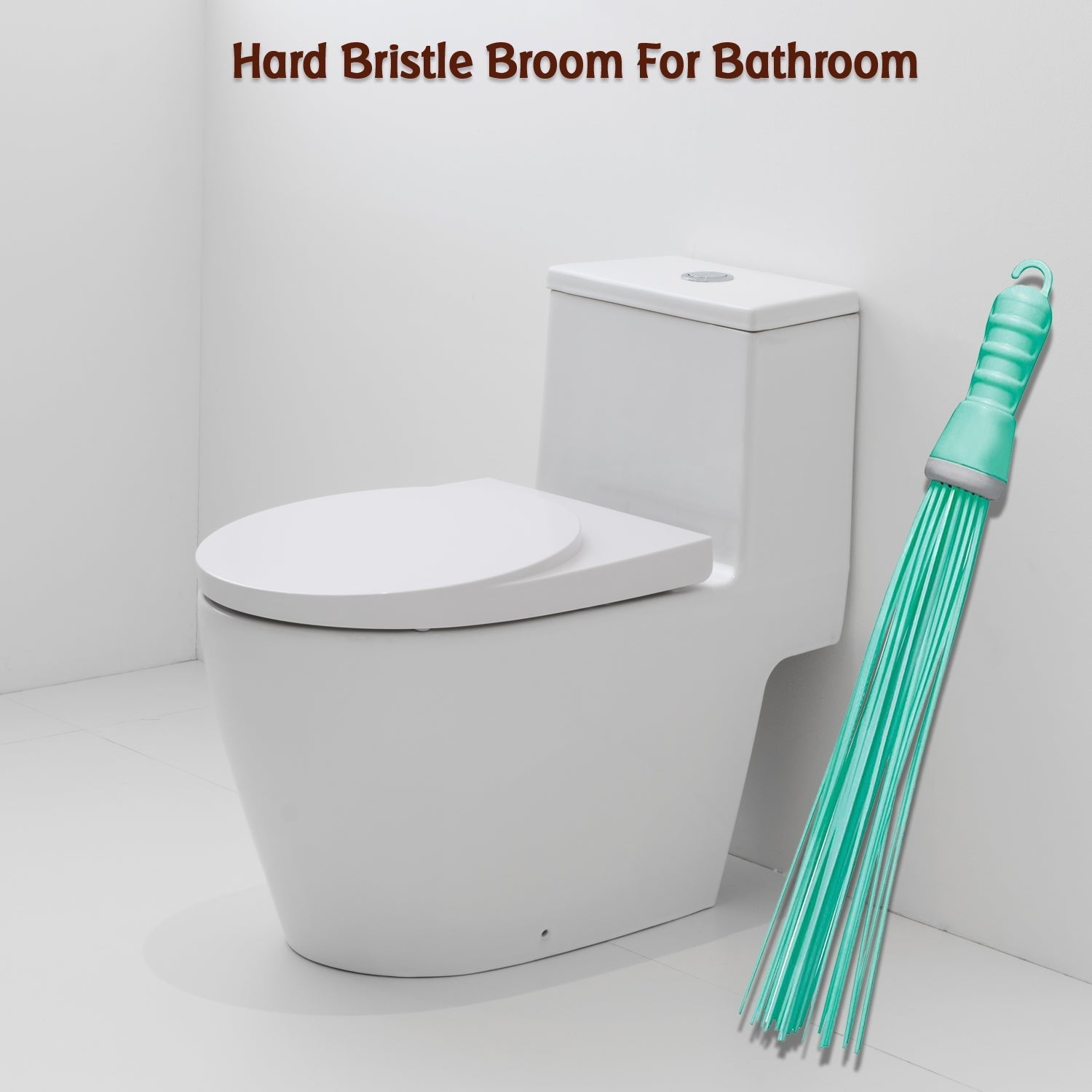 Plastic Hard Bristle Broom for Bathroom Floor Cleaning and Scrubbing, Wet and Dry Floor Cleaning - infinityexculsivestore.com