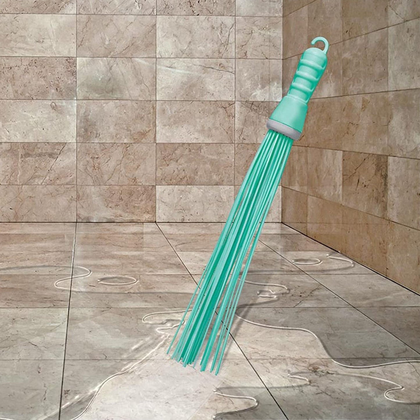 Plastic Hard Bristle Broom for Bathroom Floor Cleaning and Scrubbing, Wet and Dry Floor Cleaning - infinityexculsivestore.com