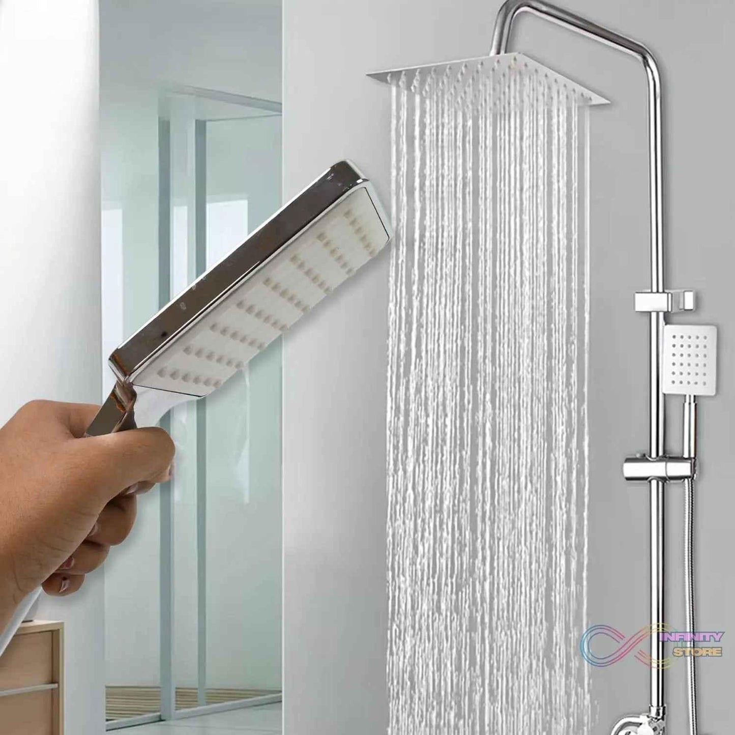 Plastic High Pressure Handheld Shower Head (1 Pc / Mix Design & Size) - infinityexculsivestore.com