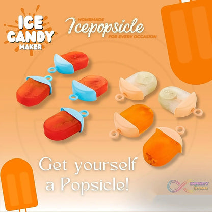 Plastic Ice Candy Maker 4 Compartment / Grid Kulfi Candy (1 Pc) - infinityexculsivestore.com