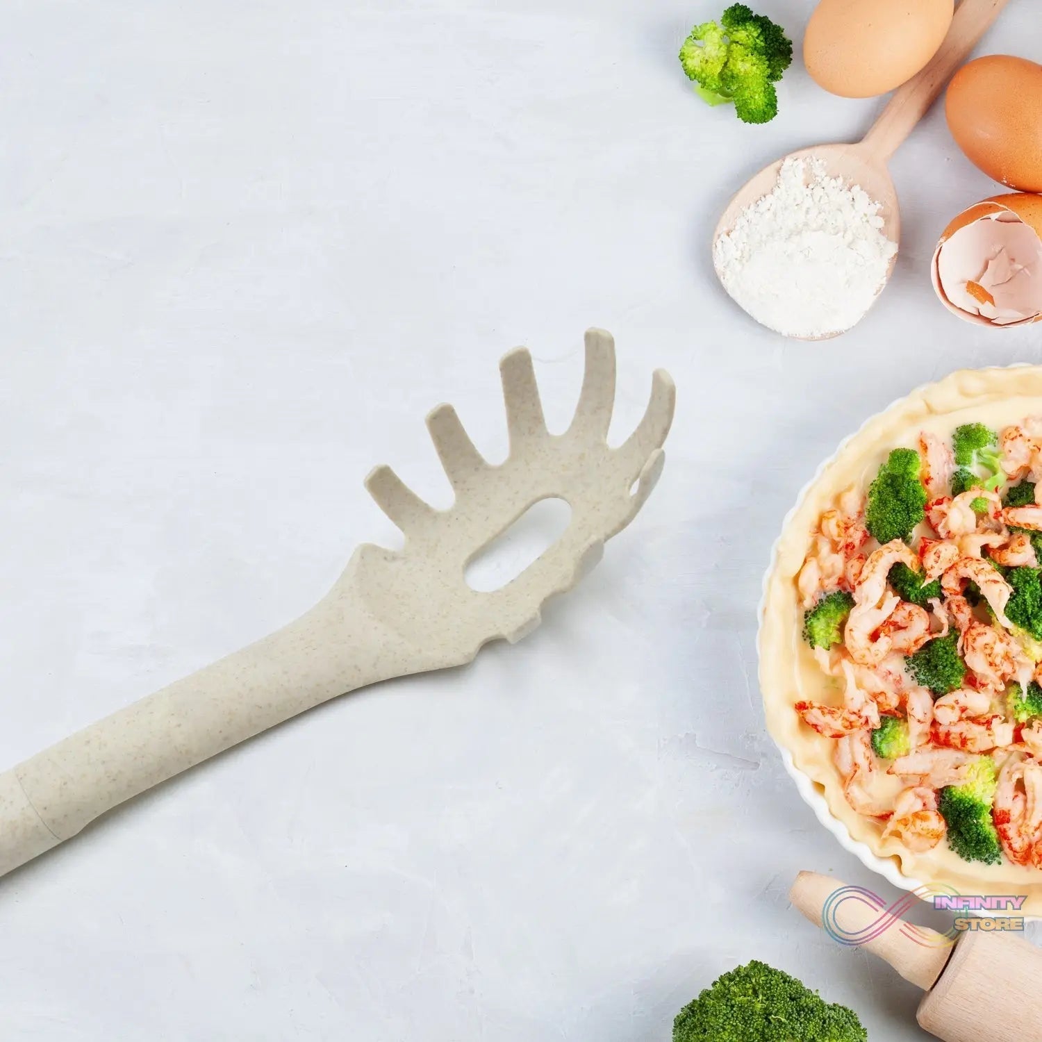 Plastic Kitchen Accessories Whisk , Pasta Spoon & Soup Spoon Heat Resistant Non Stick Spoons Kitchen Cookware Items (1 Pc ) - infinityexculsivestore.com