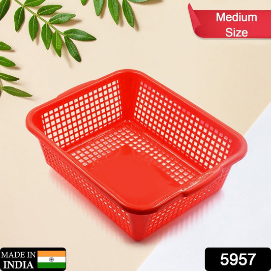 Plastic Kitchen Medium Size Vegetables and Fruits Washing Basket Dish Rack Multipurpose Organizers - infinityexculsivestore.com
