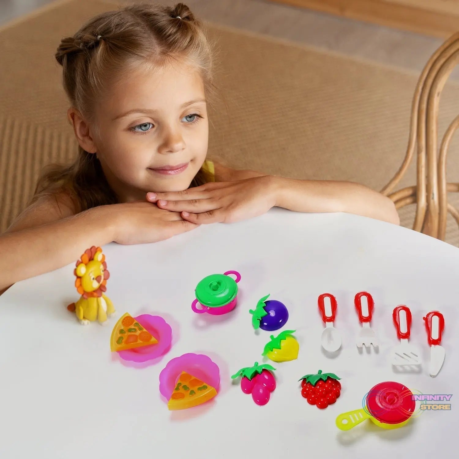 Plastic Kitchen Set Tea Party Kitchen Set Toy for Girls Boys - infinityexculsivestore.com