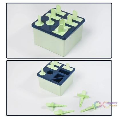 Plastic Kulfi Mold, Kulfi Molds 8 pcs Tray Ice Cream Mold Reusable Frozen Kulfi Maker Popsicle Sticks Lolly Ice Popsicle Candy Mold for Children Pista Color (Brown Box) - infinityexculsivestore.com