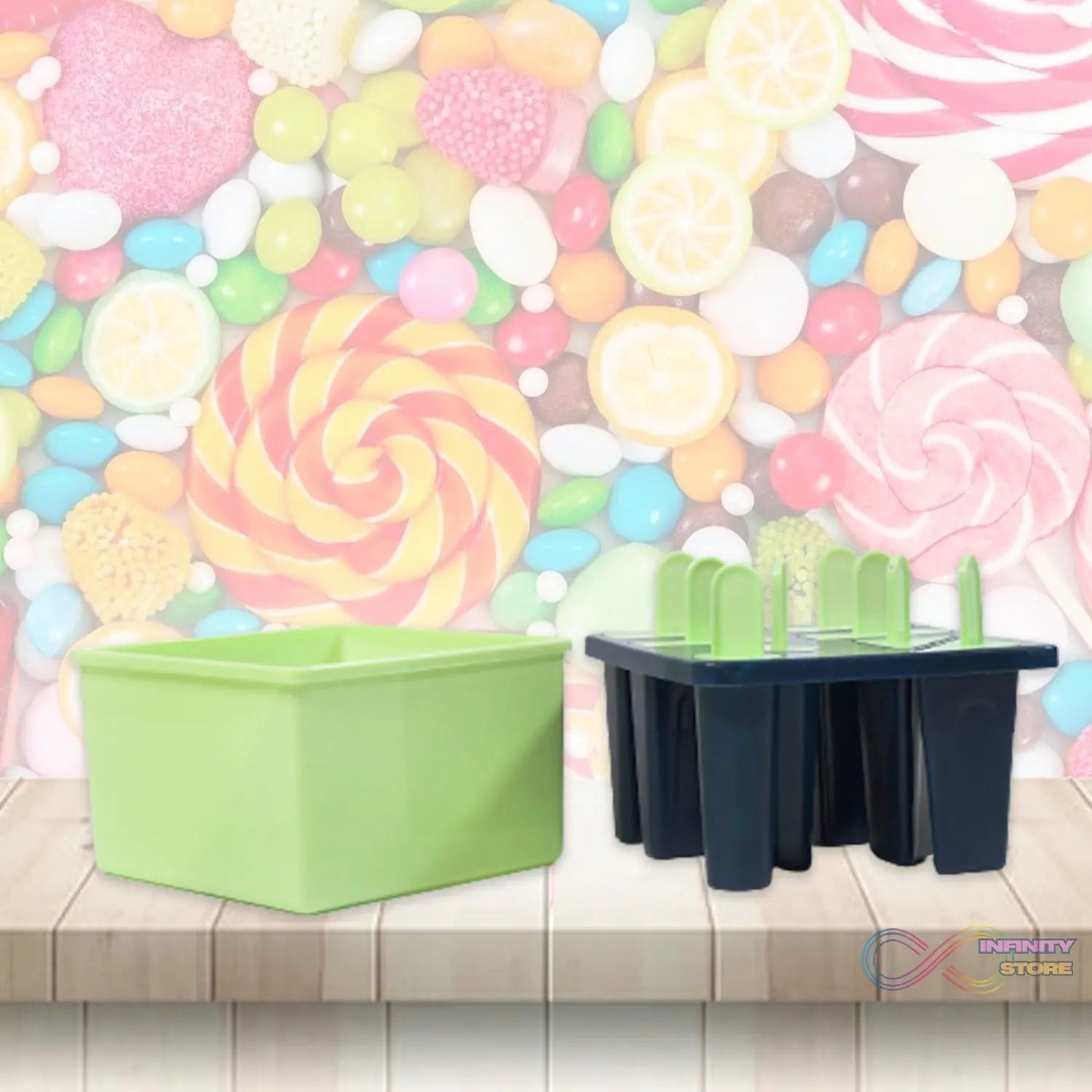 Plastic Kulfi Mold, Kulfi Molds 8 pcs Tray Ice Cream Mold Reusable Frozen Kulfi Maker Popsicle Sticks Lolly Ice Popsicle Candy Mold for Children - infinityexculsivestore.com