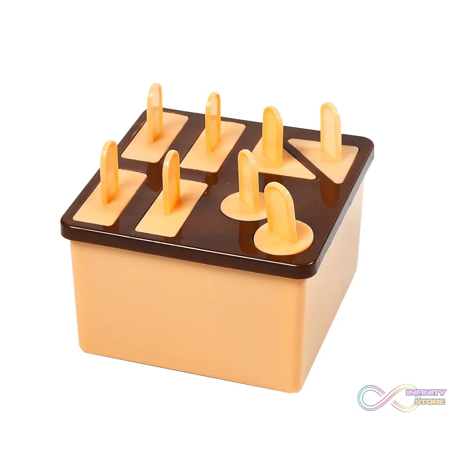 Plastic Kulfi Mold, Kulfi Molds 8 pcs Tray Ice Cream Mold Reusable Frozen Kulfi Maker Popsicle Sticks Lolly Ice Popsicle Candy Mold for Children pink Color (Brown Box) - infinityexculsivestore.com