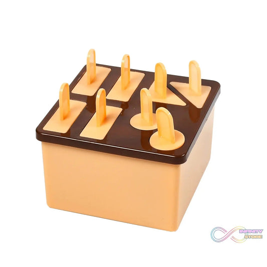 Plastic Kulfi Mold, Kulfi Molds 8 pcs Tray Ice Cream Mold Reusable Frozen Kulfi Maker Popsicle Sticks Lolly Ice Popsicle Candy Mold for Children pink Color (Brown Box) - infinityexculsivestore.com