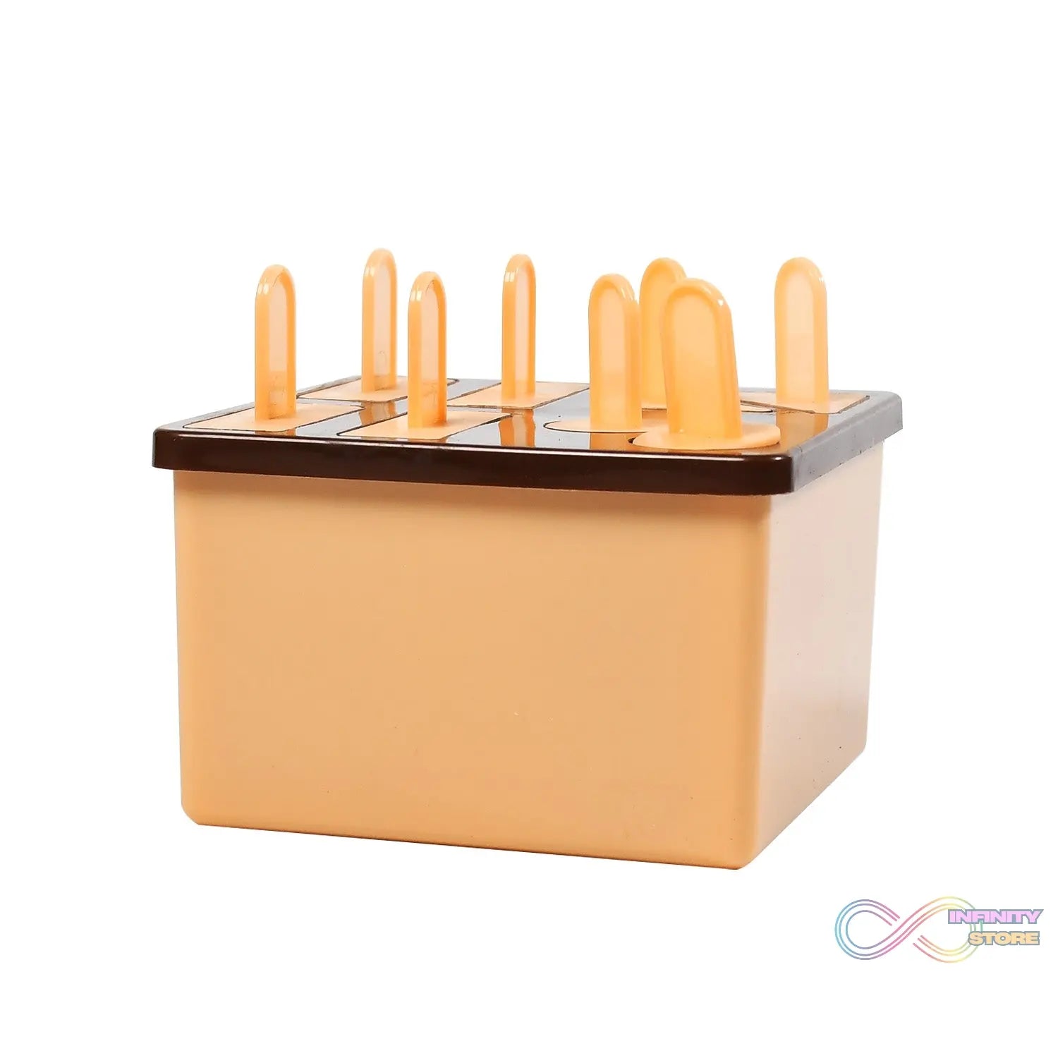 Plastic Kulfi Mold, Kulfi Molds 8 pcs Tray Ice Cream Mold Reusable Frozen Kulfi Maker Popsicle Sticks Lolly Ice Popsicle Candy Mold for Children pink Color (Brown Box) - infinityexculsivestore.com