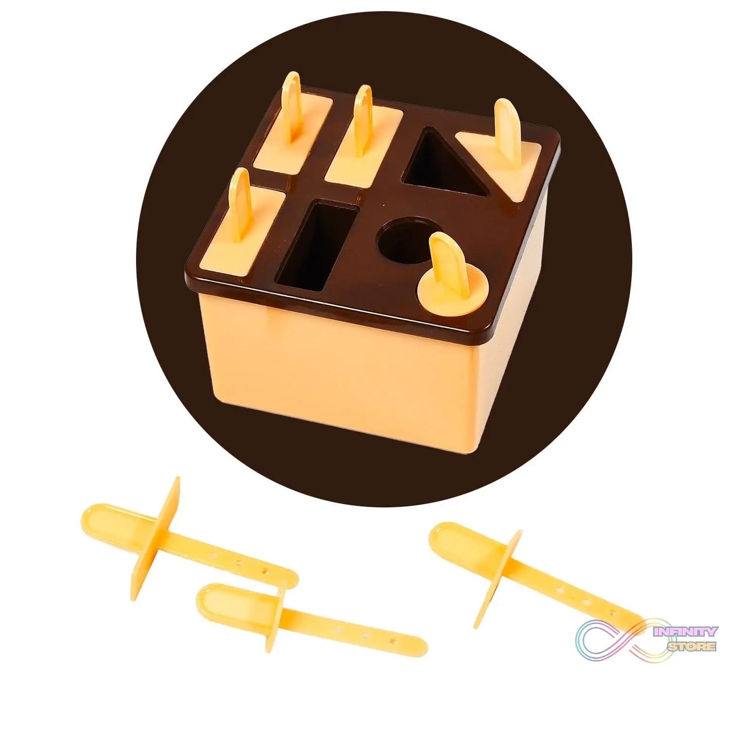 Plastic Kulfi Mold, Kulfi Molds 8 pcs Tray Ice Cream Mold Reusable Frozen Kulfi Maker Popsicle Sticks Lolly Ice Popsicle Candy Mold for Children pink Color (Brown Box) - infinityexculsivestore.com