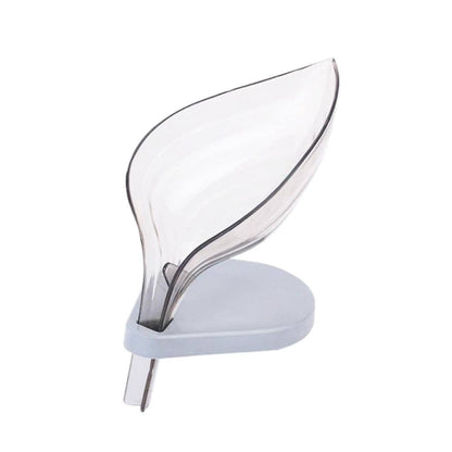 Plastic Leaf Shape Soap Box Self Draining Bathroom Soap Holder, Decorative Drainage Plastic Soap Dish with Draining Tray (Mix Color / 1 Pc) - infinityexculsivestore.com
