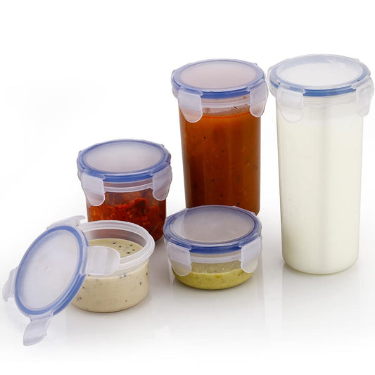 Plastic Liquid Round Airtight Food Storage Container with Leak Proof Locking Lid - infinityexculsivestore.com