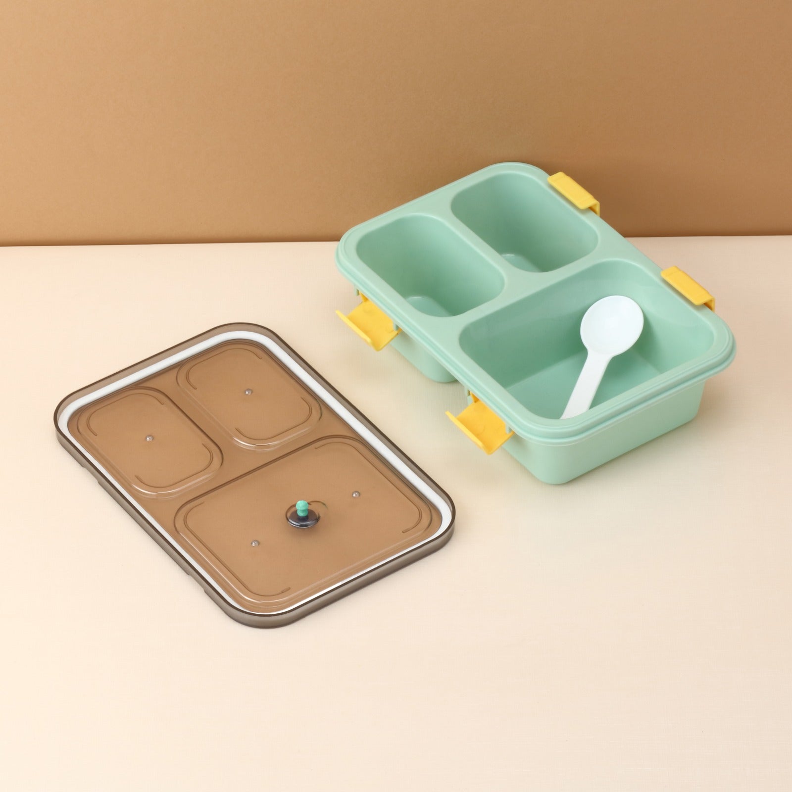 Plastic Lunch Box for Kids, Lunch Box for Kids 3 Compartment Insulated Lunch Box Tiffin Box for Boys, Girls, School & Office Men (3 Compartment Lunch Box) - infinityexculsivestore.com