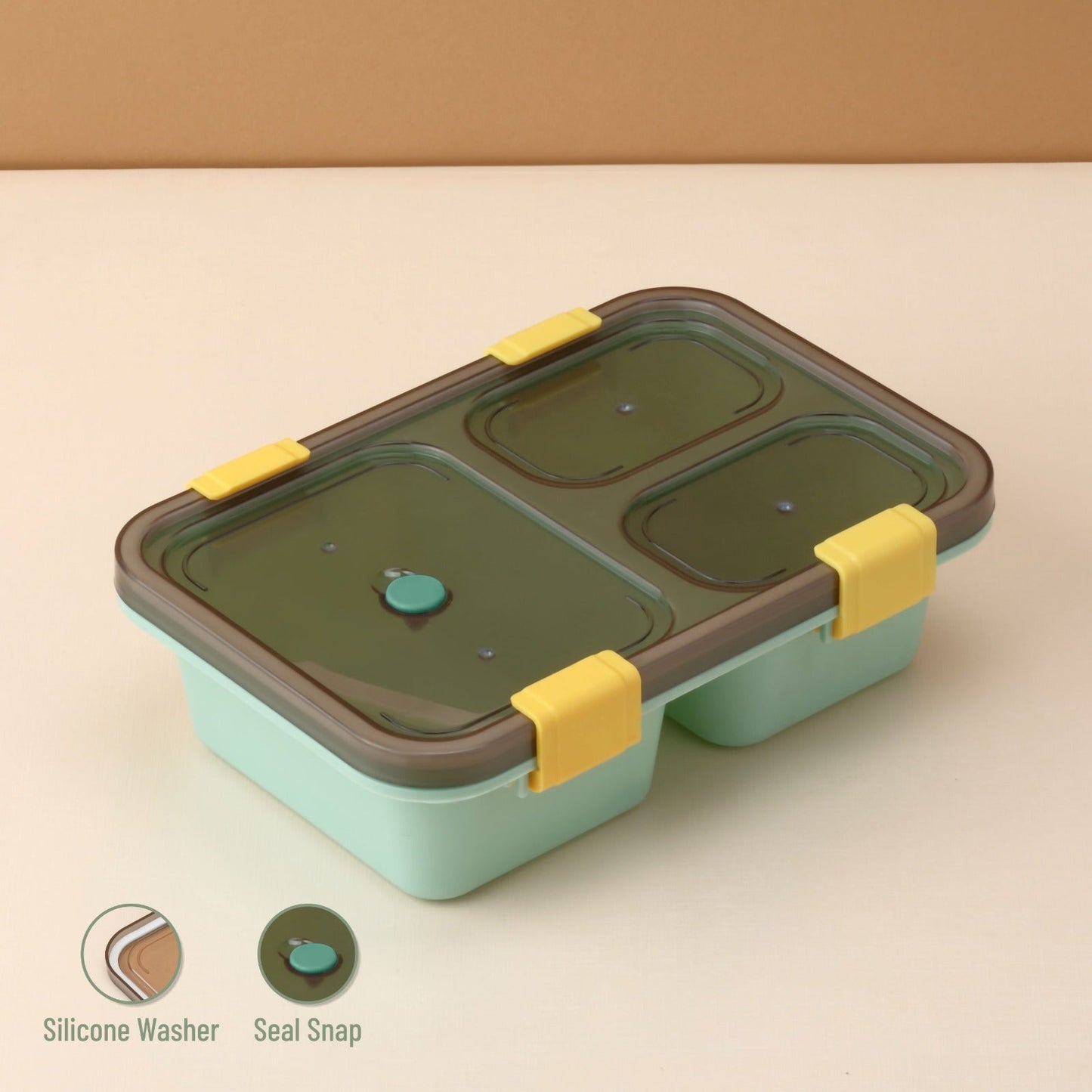 Plastic Lunch Box for Kids, Lunch Box for Kids 3 Compartment Insulated Lunch Box Tiffin Box for Boys, Girls, School & Office Men (3 Compartment Lunch Box) - infinityexculsivestore.com