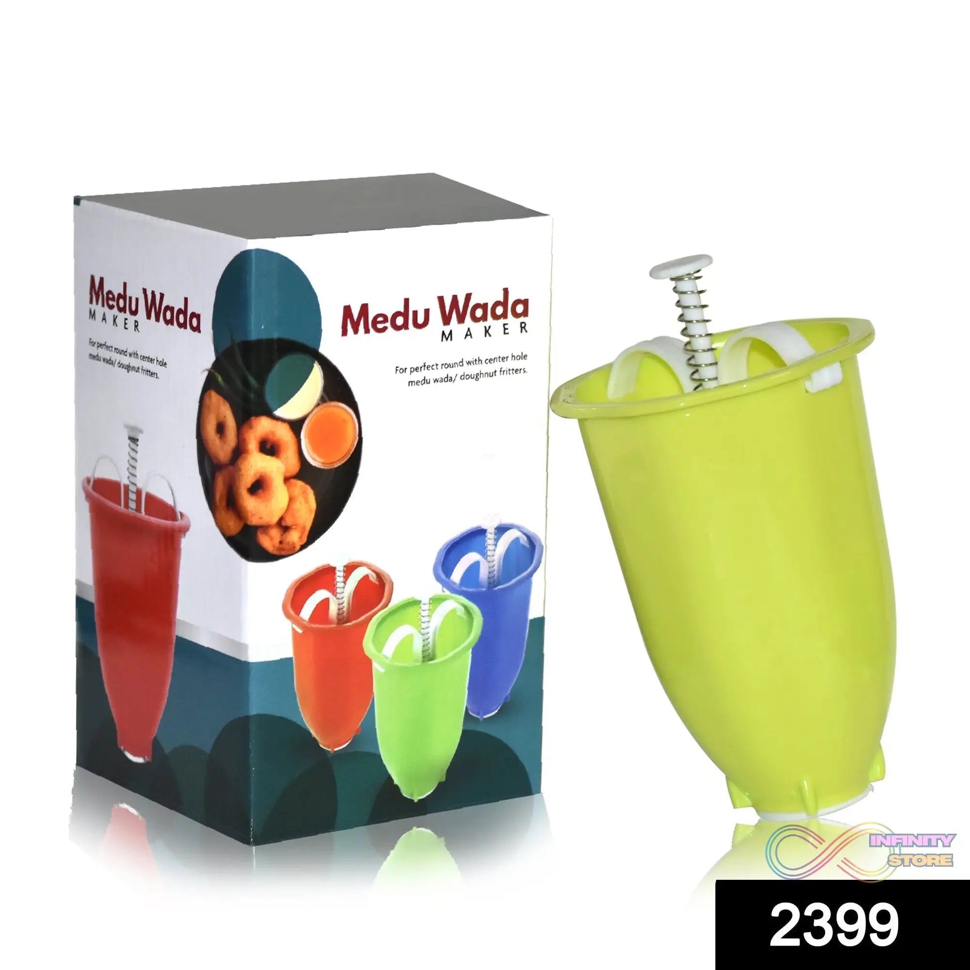 Easy-to-use plastic Medu Vada maker machine.