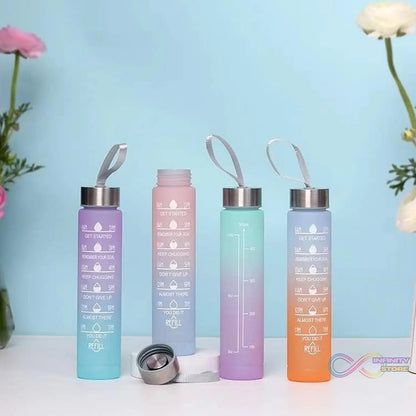 Plastic Motivational Water Bottle (300 ML) - infinityexculsivestore.com
