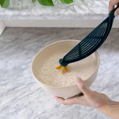 Plastic Multifunctional Kitchen Strainer Baffle Tool Handheld Filter for Rice Beans Peas (1 Pc) - infinityexculsivestore.com