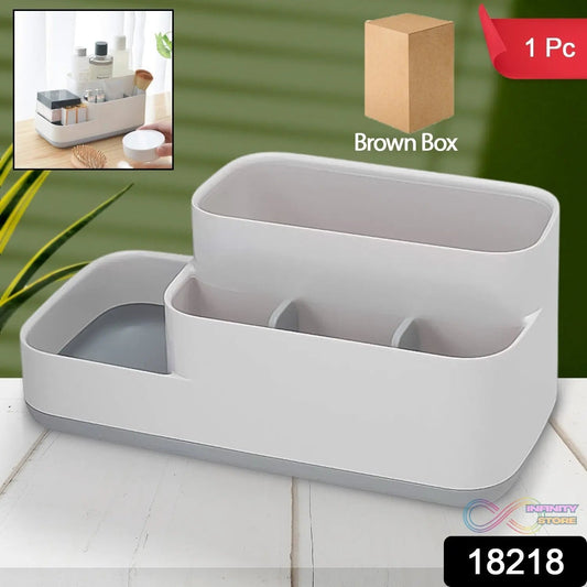 Plastic Multipurpose 5 Compartment Bathroom Desk Organizer Holder (1 Pc) - infinityexculsivestore.com