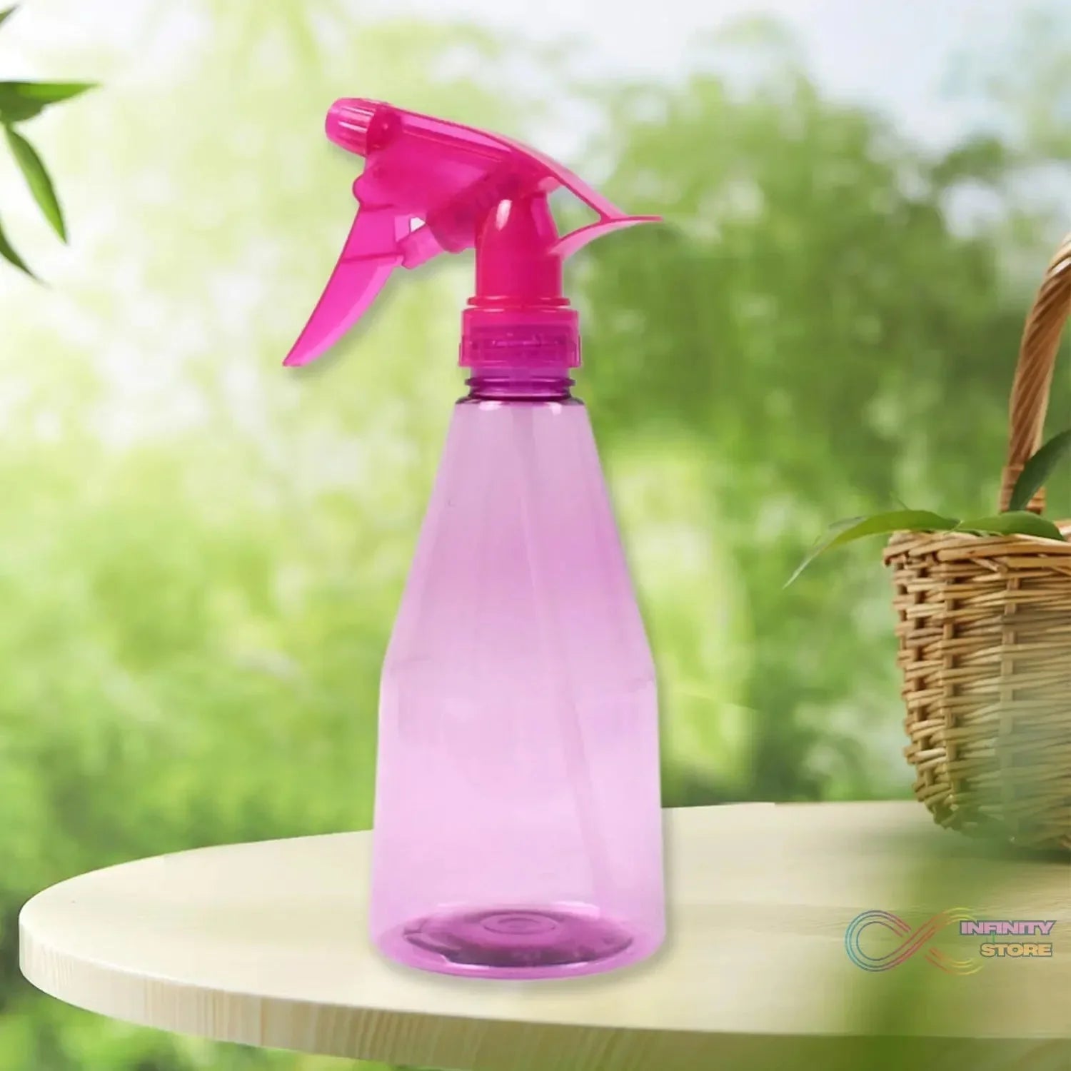 Plastic Multipurpose Home & Garden Water Spray Bottle for Cleaning Pack (414 ML / 1 Pc) - infinityexculsivestore.com