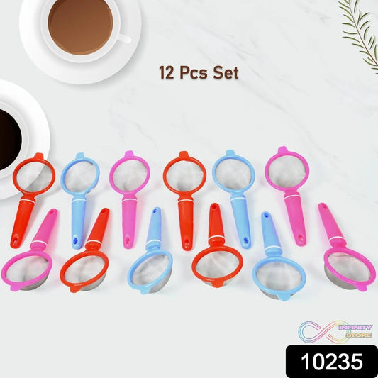 Plastic Multipurpose Tea and Coffee Strainer (Pack of 12 Pcs) - infinityexculsivestore.com