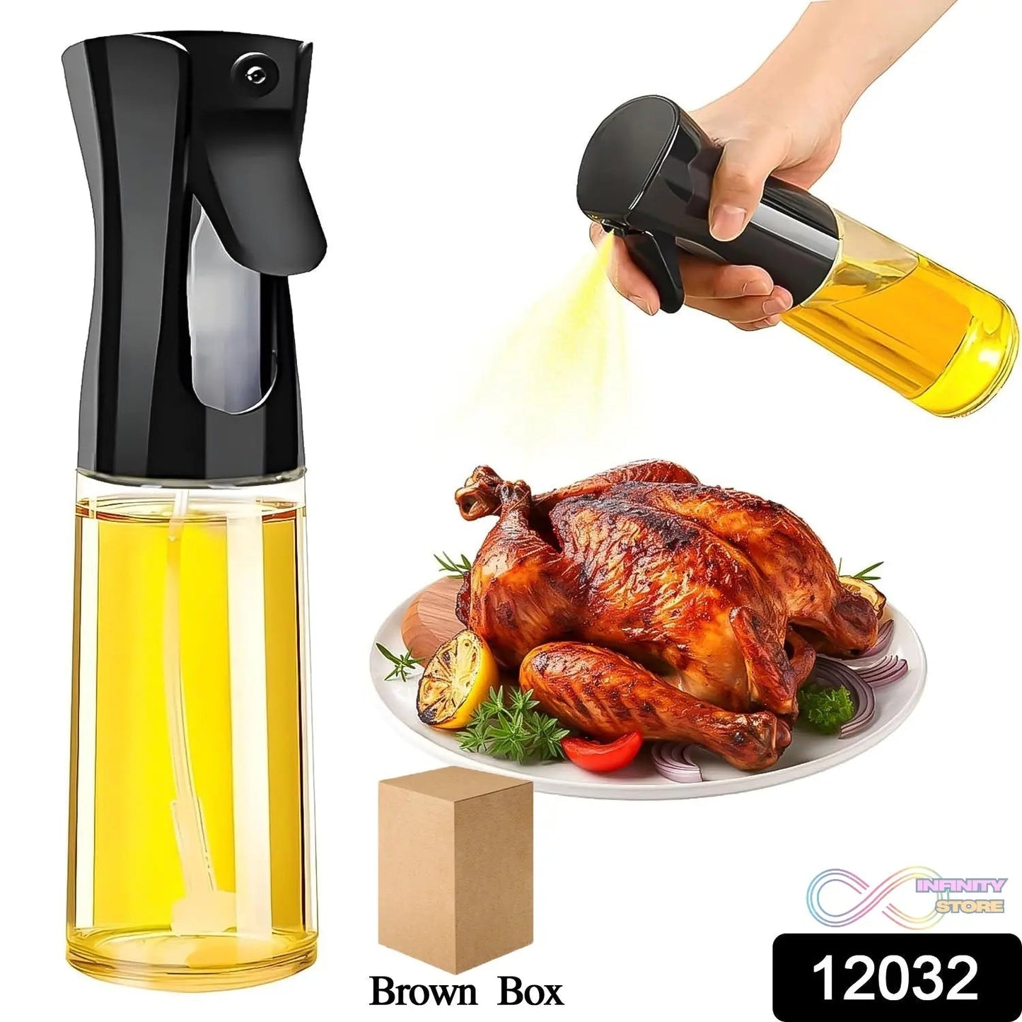 Plastic Oil Spray Bottle - Versatile Kitchen Gadgets (250 ML Approx) - infinityexculsivestore.com