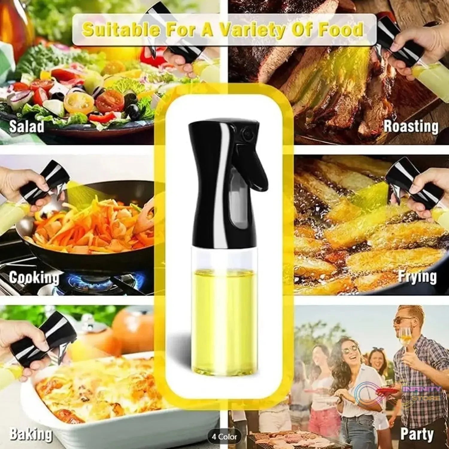 Plastic Oil Spray Bottle - Versatile Kitchen Gadgets (300 ML) - infinityexculsivestore.com