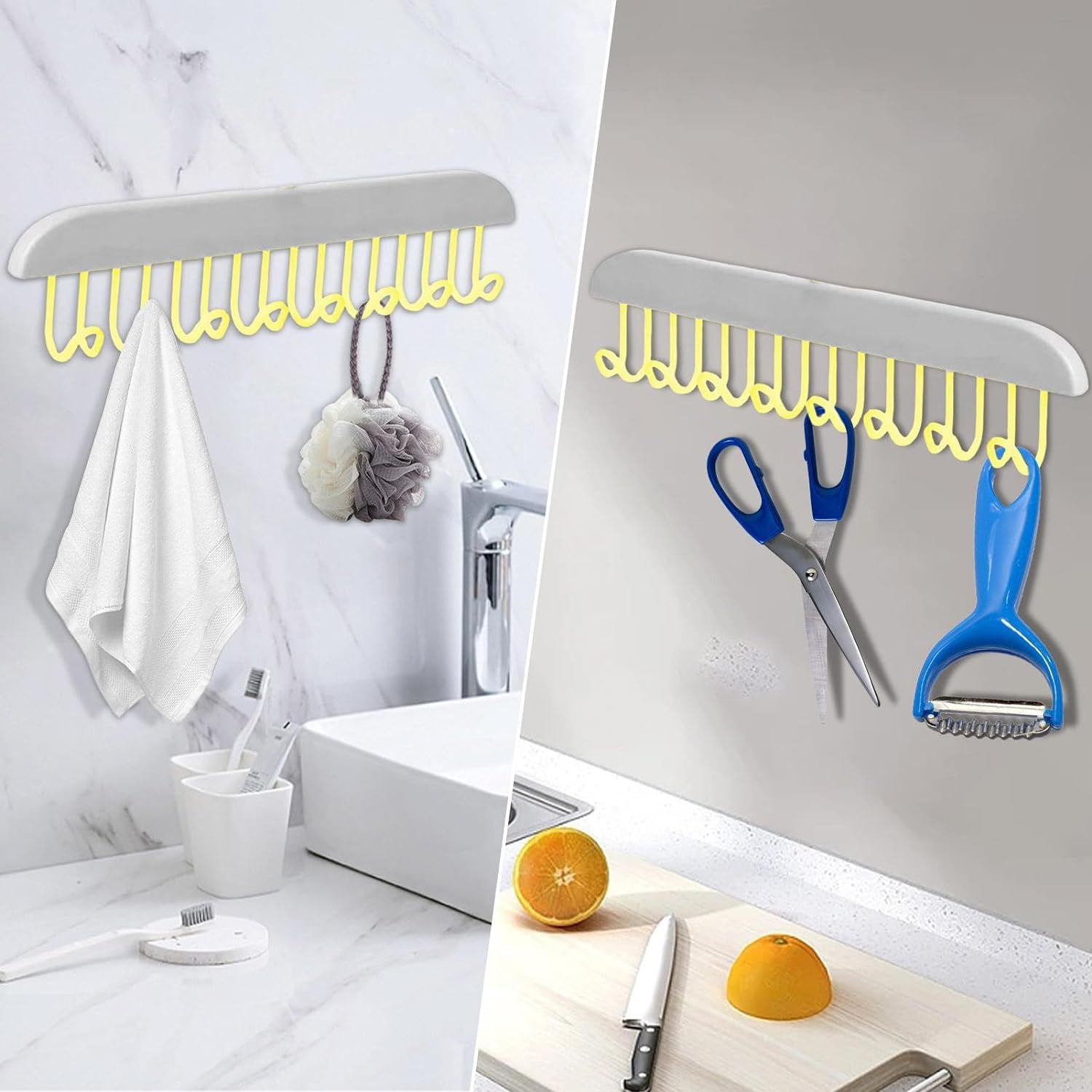 Plastic Organizer Hanger 360 Degree Rotatable Clothes Multifunctional with 8 Hooks Heavy Duty Clothing Tank Top Belt Towel Drying Rack Holder (1 pc) - infinityexculsivestore.com