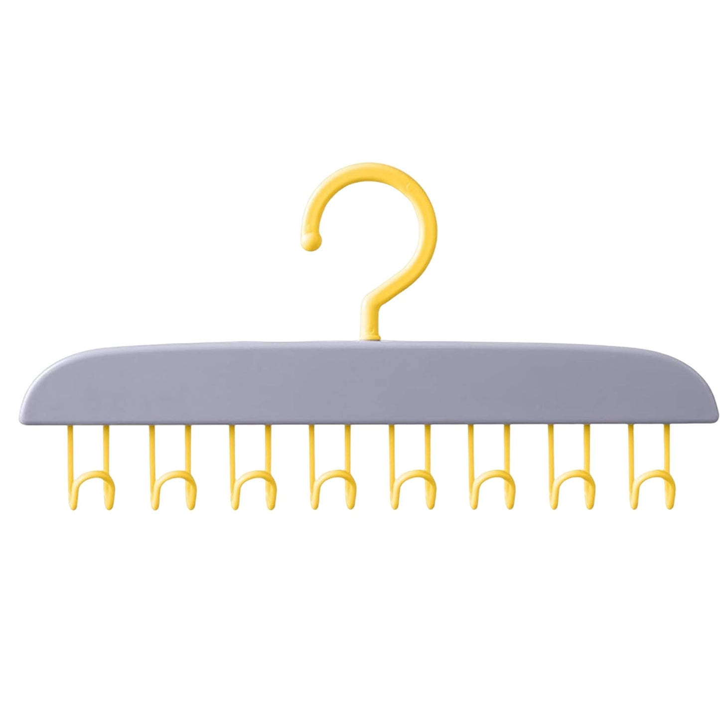 Plastic Organizer Hanger 360 Degree Rotatable Clothes Multifunctional with 8 Hooks Heavy Duty Clothing Tank Top Belt Towel Drying Rack Holder (1 pc) - infinityexculsivestore.com