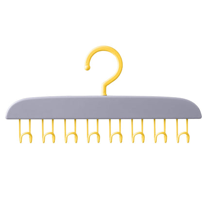 Plastic Organizer Hanger 360 Degree Rotatable Clothes Multifunctional with 8 Hooks Heavy Duty Clothing Tank Top Belt Towel Drying Rack Holder (1 pc) - infinityexculsivestore.com