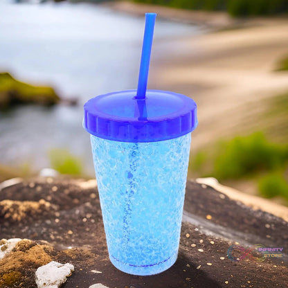Plastic Reusable Sipper Tumbler with Lid and Straw (1 Pc / 500 ML / Mix Color / 1 Pc) - infinityexculsivestore.com