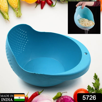 Plastic Rice Bowl / Food Strainer Thick Drain Basket for Rice, Vegetable & Fruit, Strainer Colander, Fruit Basket, Pasta Strainer, Washing Bowl (1 pc ) - infinityexculsivestore.com