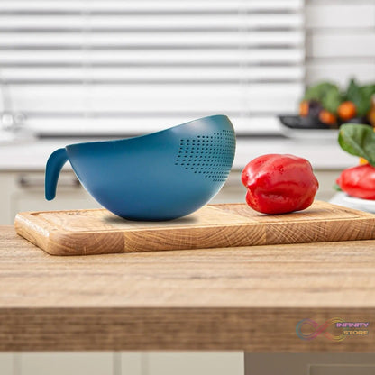 Plastic Rice Bowl / Food Strainer Thick Drain Basket with Handle for Rice, Vegetable & Fruit (set of 3pcs With Brown box) - infinityexculsivestore.com