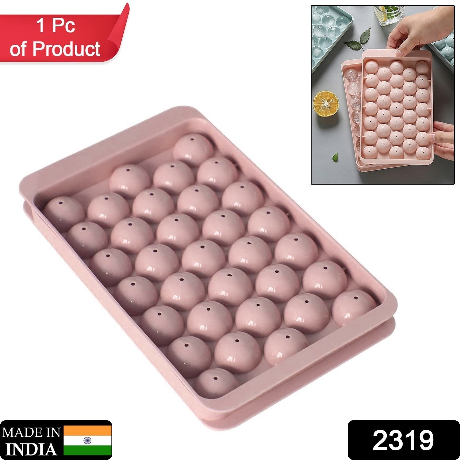 Plastic Round BPA Free Reusable Ice Cube Ice Ball Mold / Lollipop Candy Maker (20x12cm) - infinityexculsivestore.com
