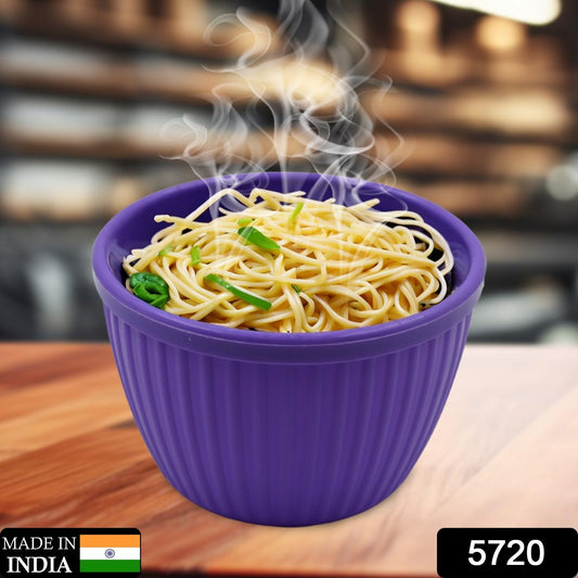 Plastic Round Noodles Maggie Bowl, Soup Bowls for Easy Perfect Breakfast Cereals, Fruits, Beverages, Essentials, Salad, Pasta, Snack Bowl, Microwave Safe, Safe (1 Pc)f - infinityexculsivestore.com
