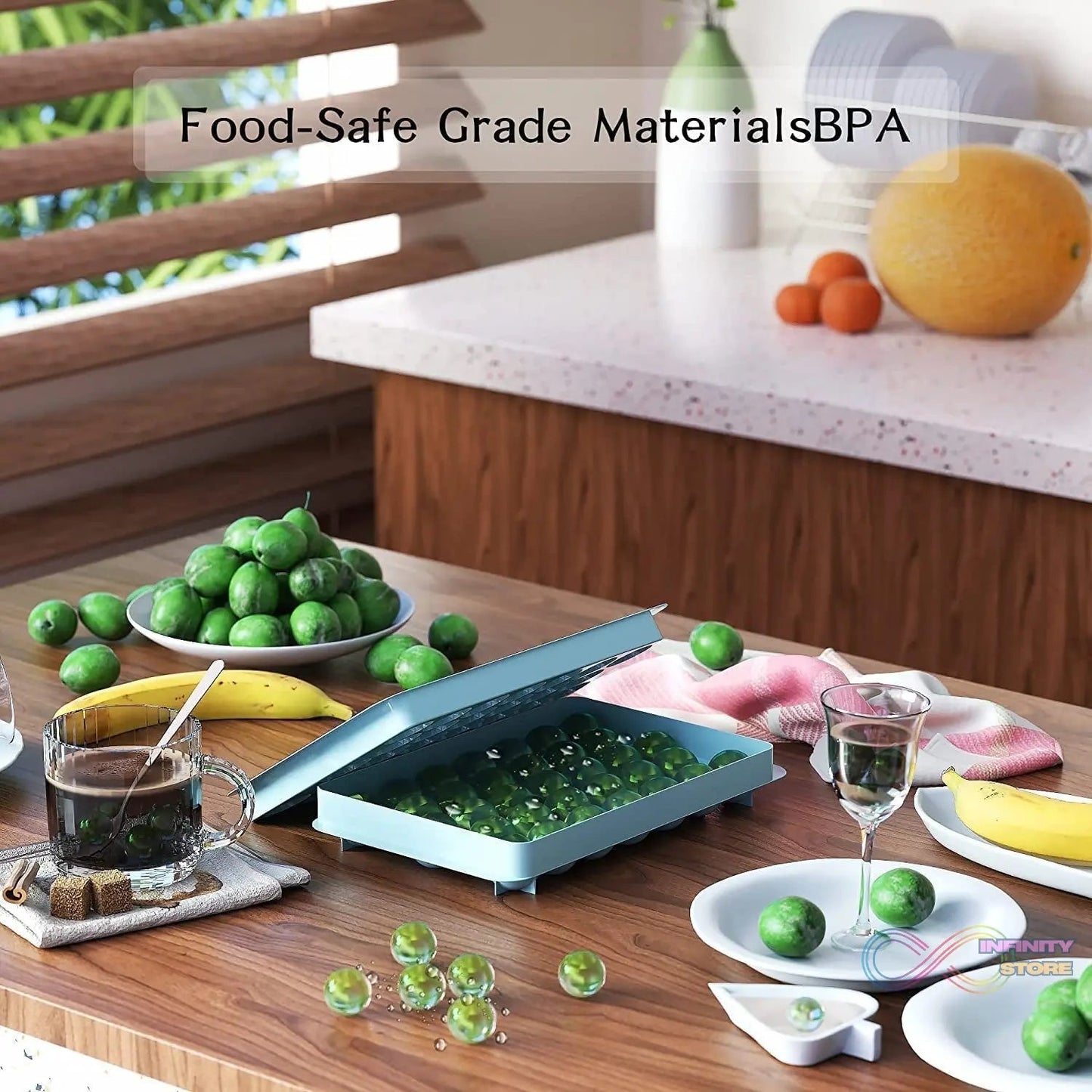 Plastic Round Reusable Ice Cube Ice Ball Mold / Lollipop Candy Maker 33 Moulds (16.5×10 Cm / 1 Pc) - infinityexculsivestore.com