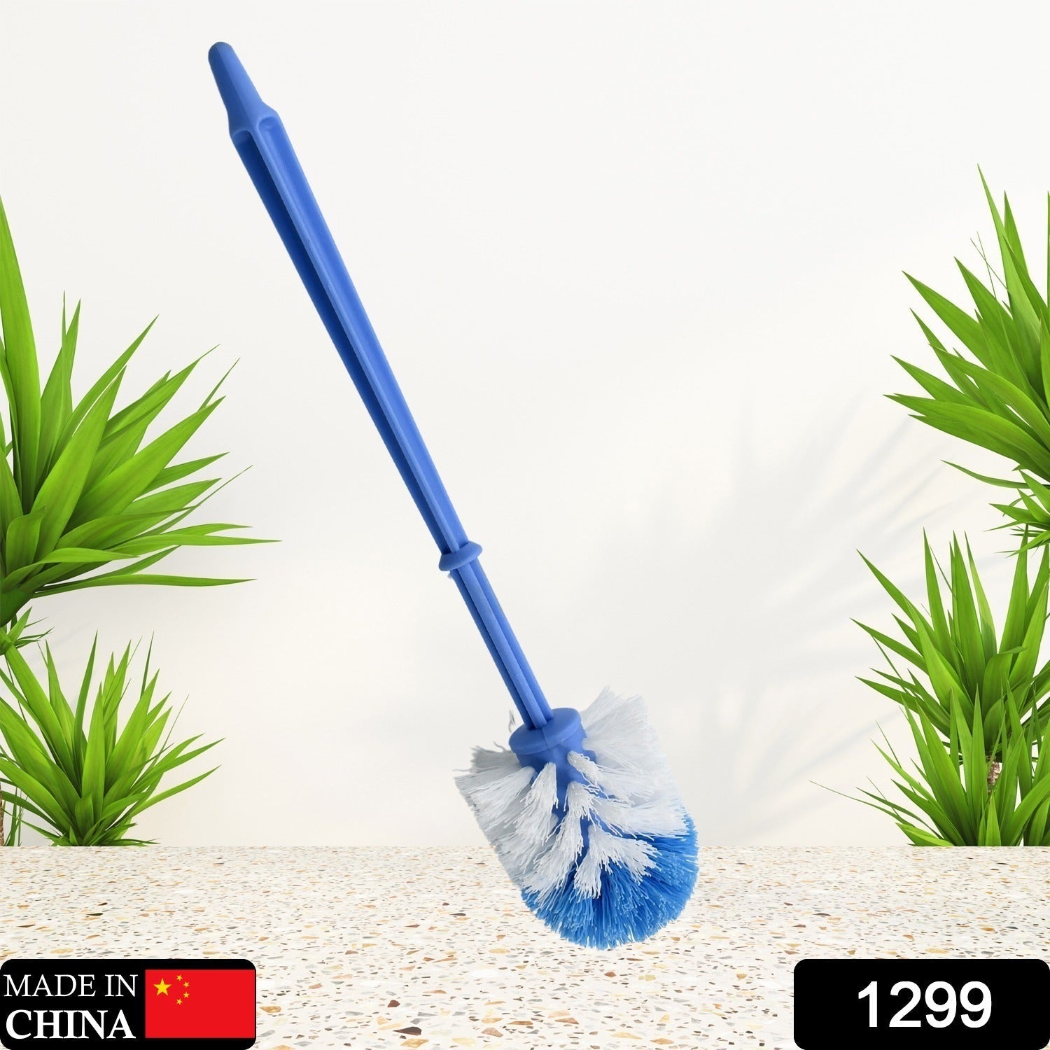 Plastic Round Toilet Cleaner Brush Plastic Bathroom Cleaner - Round Hockey Stick Shape Toilet Brush - infinityexculsivestore.com