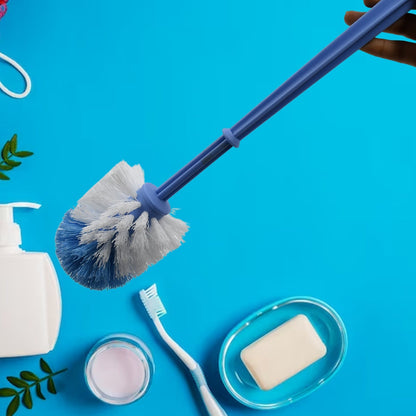 Plastic Round Toilet Cleaner Brush Plastic Bathroom Cleaner - Round Hockey Stick Shape Toilet Brush - infinityexculsivestore.com